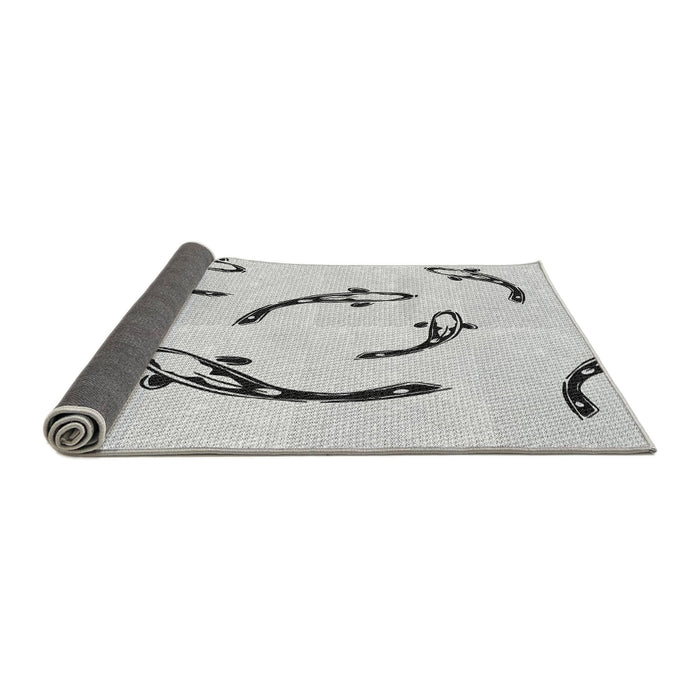 Thickness of Patterned Platinum Gray Rug, pat1781gry