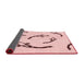 Thickness of Patterned Pink Rug, pat1781rd
