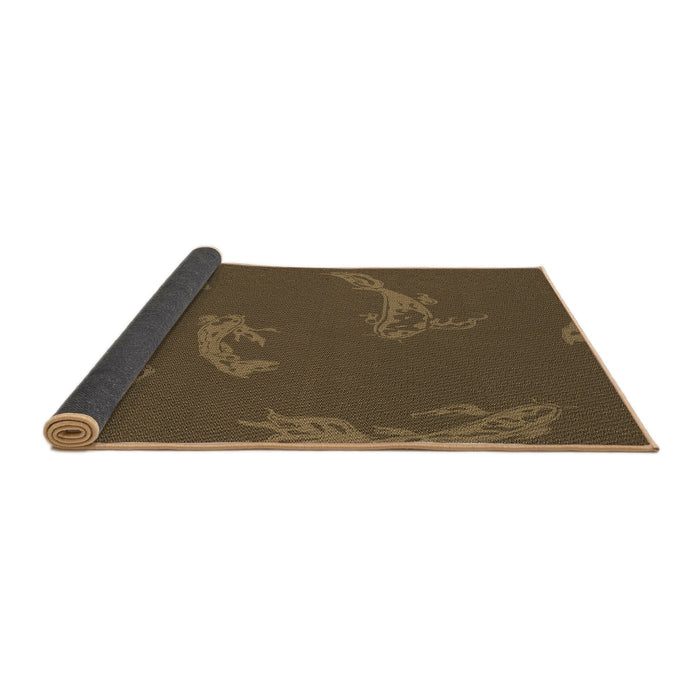 Thickness of Patterned Bakers Brown Rug, pat1784brn