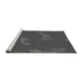 Sideview of Machine Washable Transitional Black Rug, wshpat1784gry