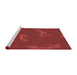 Sideview of Machine Washable Transitional Red Rug, wshpat1784rd