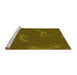 Sideview of Machine Washable Transitional Dark Golden Brown Rug, wshpat1784yw