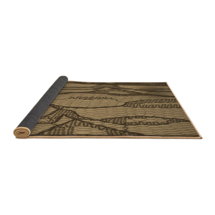 Thickness of Patterned Bronze Brown Rug, pat1785brn