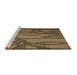 Sideview of Machine Washable Transitional Bronze Brown Rug, wshpat1785brn