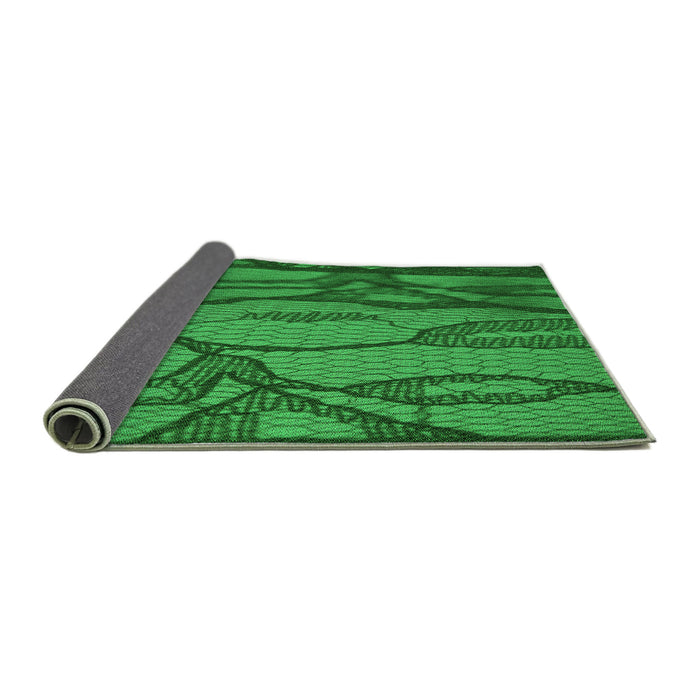 Thickness of Patterned Green Rug, pat1785grn