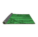 Thickness of Patterned Green Rug, pat1785grn