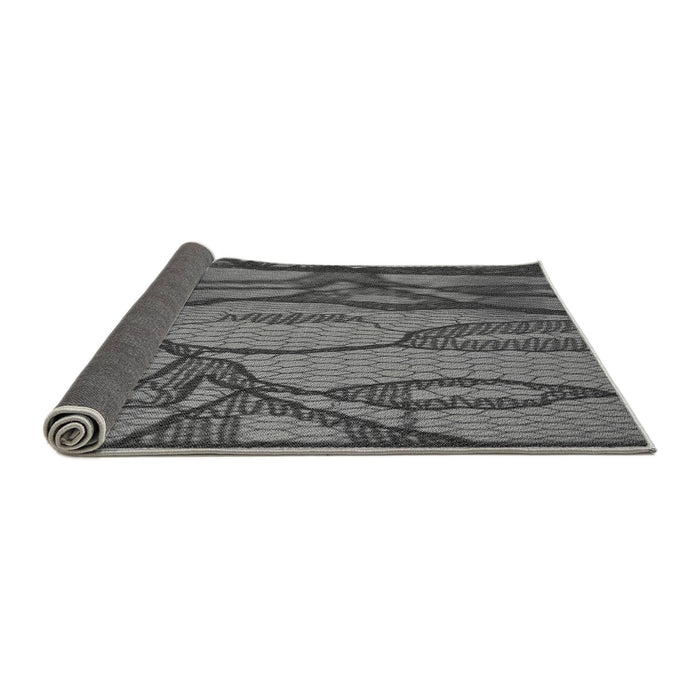 Thickness of Patterned Gunmetal Gray Rug, pat1785gry