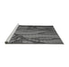 Sideview of Machine Washable Transitional Gunmetal Gray Rug, wshpat1785gry