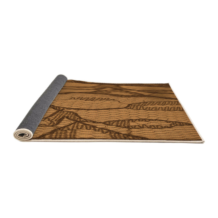 Thickness of Patterned Red Brown Rug, pat1785org