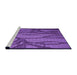 Sideview of Machine Washable Transitional Purple Rug, wshpat1785pur