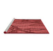 Sideview of Machine Washable Transitional Orange Rug, wshpat1785rd