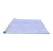 Sideview of Machine Washable Transitional Lavender Blue Rug, wshpat1786blu