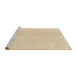 Sideview of Machine Washable Transitional Golden Blonde Gold Rug, wshpat1786brn