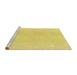 Sideview of Machine Washable Transitional Golden Brown Yellow Rug, wshpat1786yw