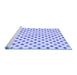 Sideview of Machine Washable Transitional Lavender Blue Rug, wshpat1787blu