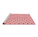 Sideview of Machine Washable Transitional Red Rug, wshpat1787rd