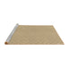 Sideview of Machine Washable Transitional Cinnamon Brown Rug, wshpat1788brn