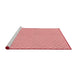 Sideview of Machine Washable Transitional Red Rug, wshpat1788rd