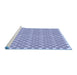 Sideview of Machine Washable Transitional Blue Rug, wshpat1789blu