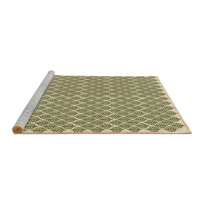 Sideview of Machine Washable Transitional Khaki Gold Rug, wshpat1789brn