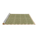 Sideview of Machine Washable Transitional Khaki Gold Rug, wshpat1789brn
