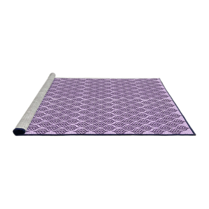 Sideview of Machine Washable Transitional Blossom Pink Rug, wshpat1789pur