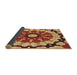 Thickness of Patterned Orange Rug, pat179brn