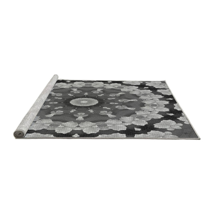 Sideview of Machine Washable Transitional Cloud Gray Rug, wshpat179gry