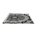 Sideview of Machine Washable Transitional Cloud Gray Rug, wshpat179gry