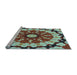 Sideview of Machine Washable Transitional Red Brown Rug, wshpat179lblu