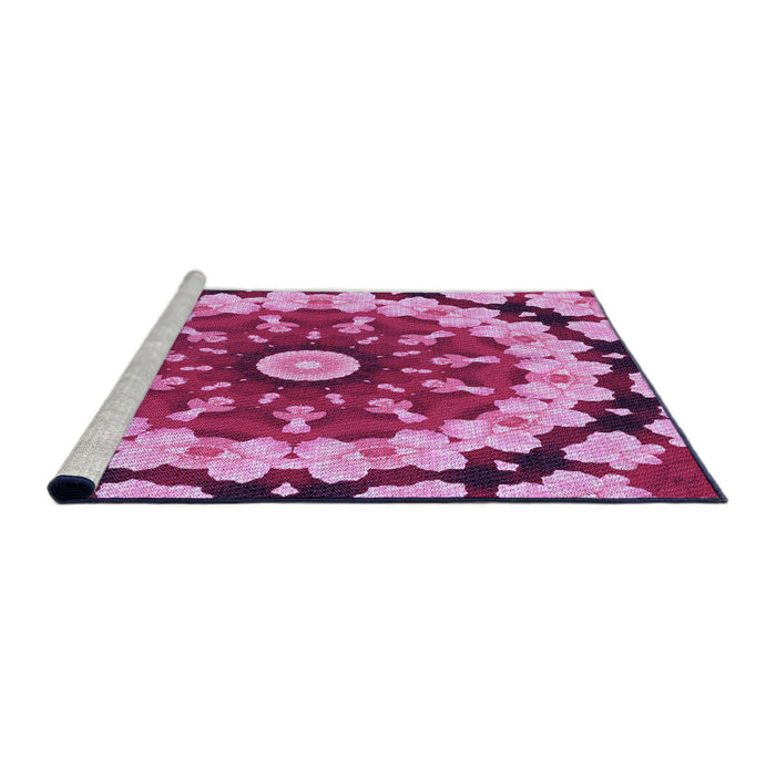 Sideview of Machine Washable Transitional Violet Purple Rug, wshpat179pur