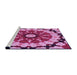 Sideview of Machine Washable Transitional Violet Purple Rug, wshpat179pur