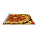 Sideview of Machine Washable Transitional Red Rug, wshpat179yw