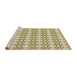 Sideview of Machine Washable Transitional Golden Blonde Gold Rug, wshpat1790brn
