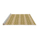 Sideview of Machine Washable Transitional Khaki Gold Rug, wshpat1790org