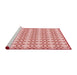 Sideview of Machine Washable Transitional Orange Rug, wshpat1790rd