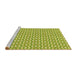 Sideview of Machine Washable Transitional Bold Yellow Rug, wshpat1791yw