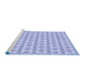 Sideview of Machine Washable Transitional Periwinkle Purple Rug, wshpat1792blu