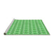 Sideview of Machine Washable Transitional Jade Green Rug, wshpat1792grn