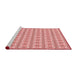 Sideview of Machine Washable Transitional Deep Rose Pink Rug, wshpat1792rd