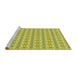 Sideview of Machine Washable Transitional Pistachio Green Rug, wshpat1793yw