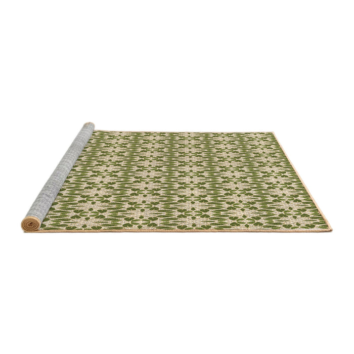 Sideview of Machine Washable Transitional Khaki Gold Rug, wshpat1794brn