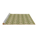 Sideview of Machine Washable Transitional Khaki Gold Rug, wshpat1794brn