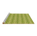 Sideview of Machine Washable Transitional Chrome Gold Yellow Rug, wshpat1794yw