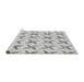 Sideview of Machine Washable Transitional Platinum Gray Rug, wshpat1796gry