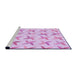 Sideview of Machine Washable Transitional Orchid Purple Rug, wshpat1796pur