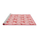 Sideview of Machine Washable Transitional Light Rose Pink Rug, wshpat1796rd