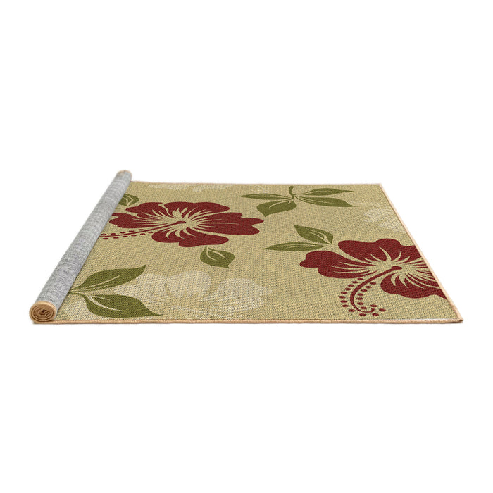 Sideview of Machine Washable Transitional Light Brown Rug, wshpat1797brn