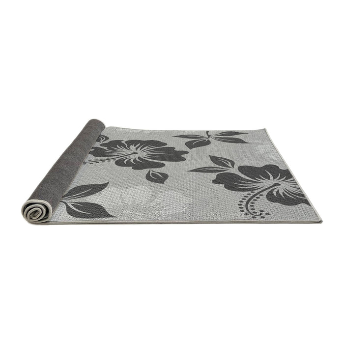 Thickness of Patterned Platinum Silver Gray Rug, pat1797gry