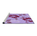 Sideview of Machine Washable Transitional Orchid Purple Rug, wshpat1797pur